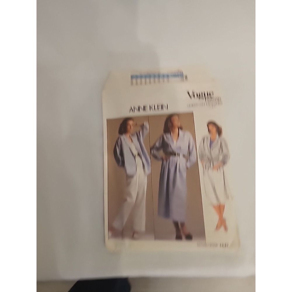 Vtg 1985 Vogue Patterns 1542 American‎ Designer Anne Klein Uncut Size Misses' 12